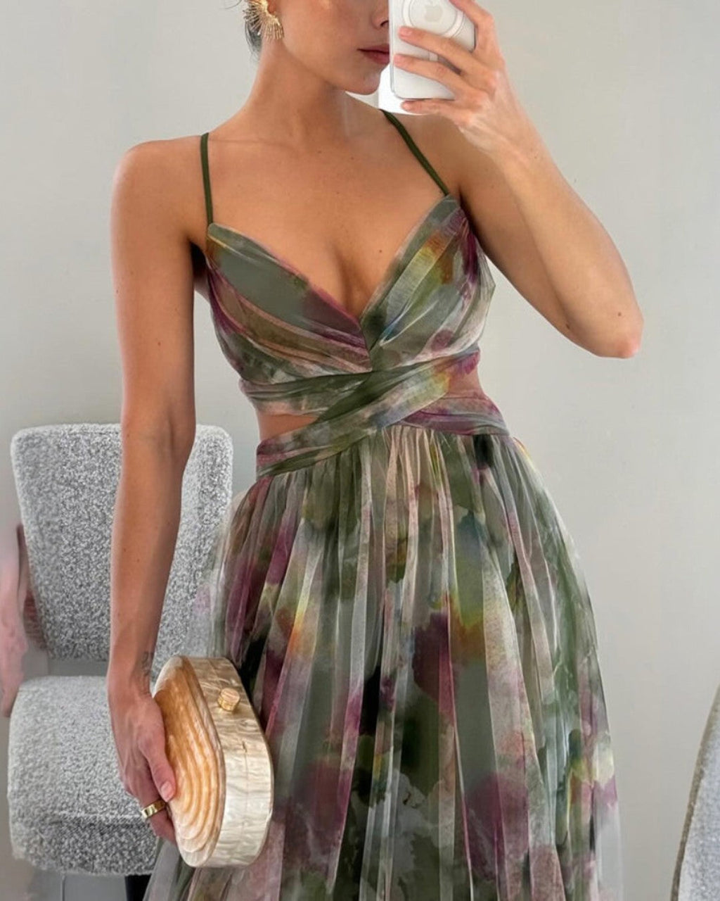 Giselle | Enchanteresse Robe Longue à Imprimé Floral