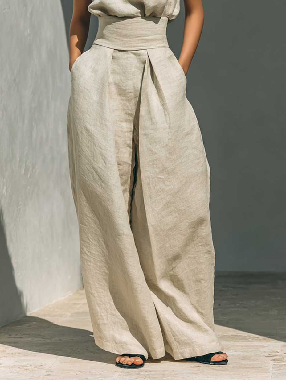 María | Ensemble Débardeur et Pantalon Large