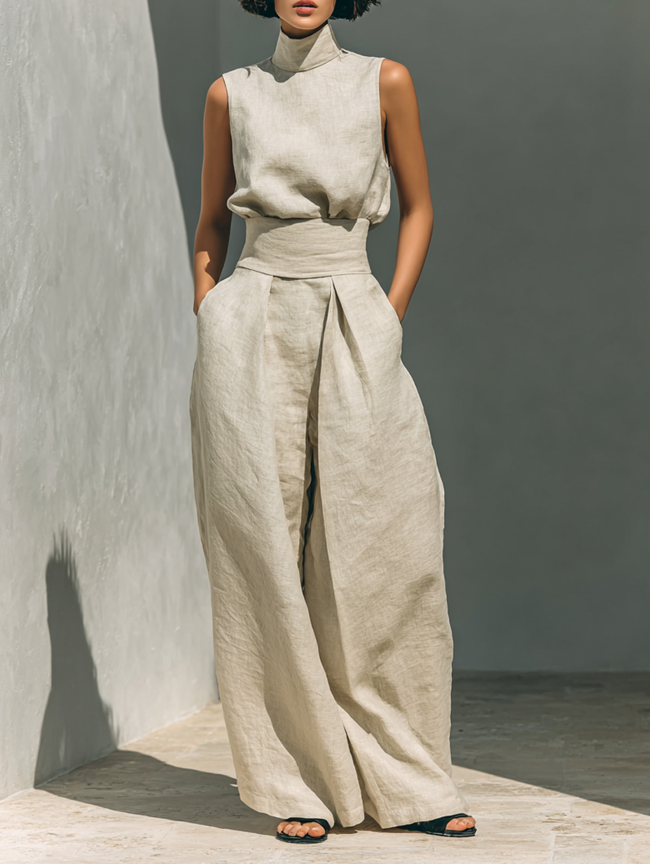 María | Ensemble Débardeur et Pantalon Large