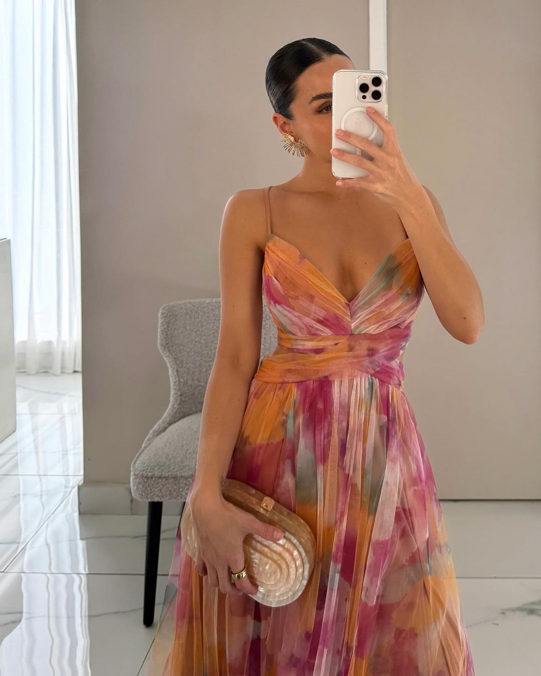 Giselle | Enchanteresse Robe Longue à Imprimé Floral