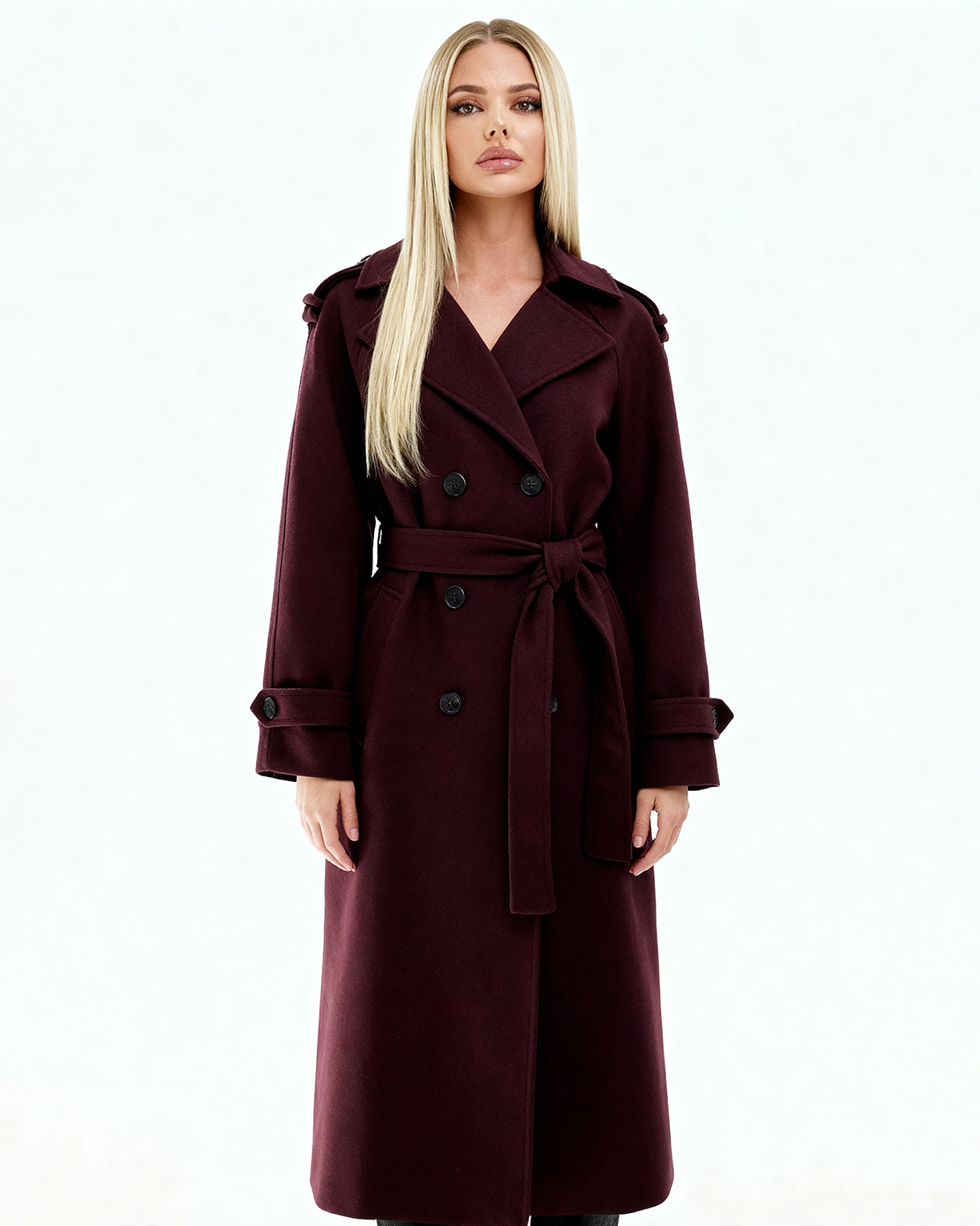 Sara | Trench Élégant Bordeaux