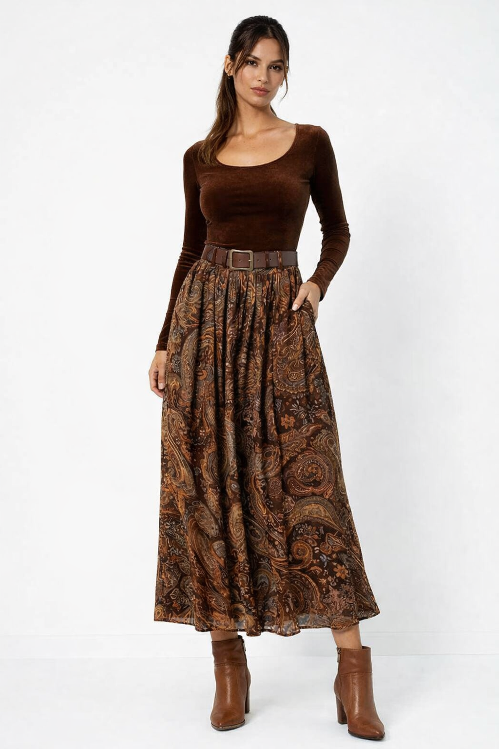 Bruna | Ensemble Vintage et Jupe Maxi