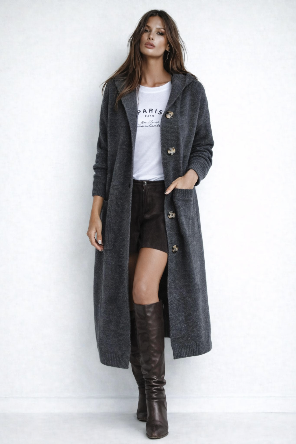 Ainhoa | Long Cardigan Élégant