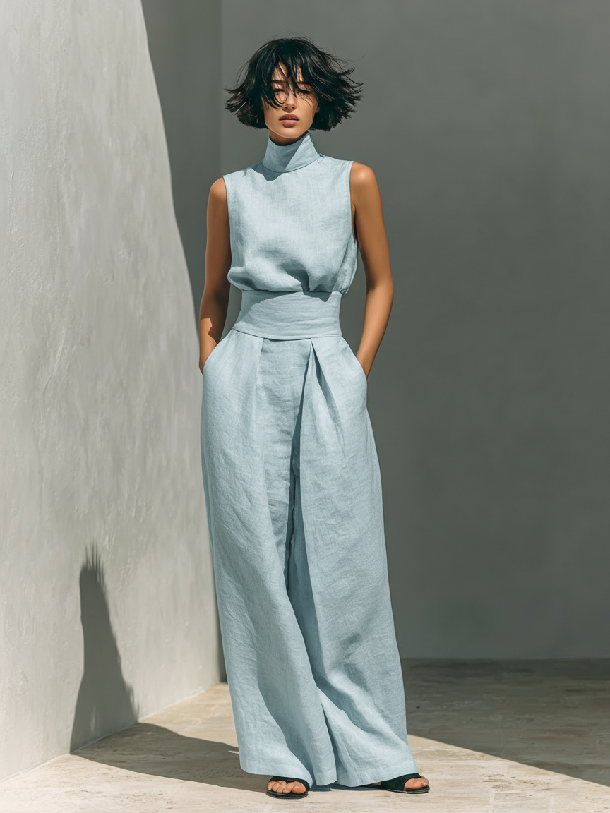 María | Ensemble Débardeur et Pantalon Large