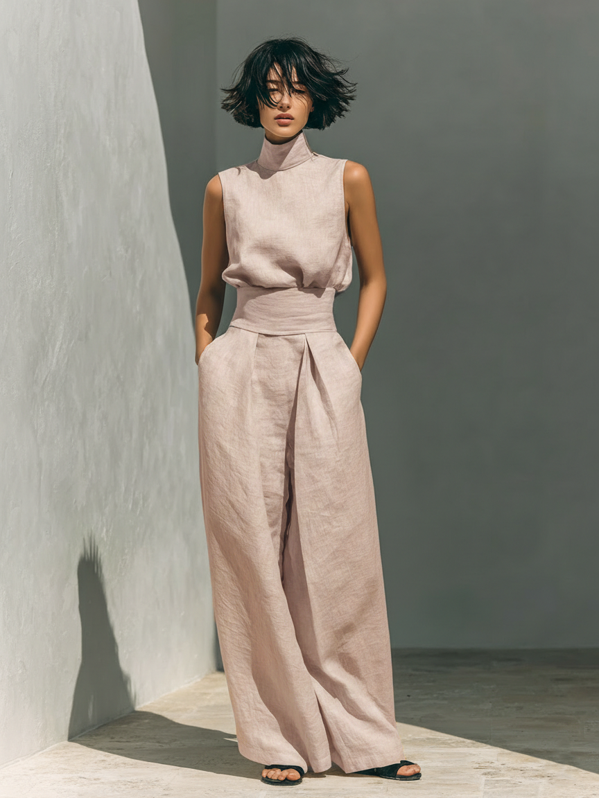 María | Ensemble Débardeur et Pantalon Large