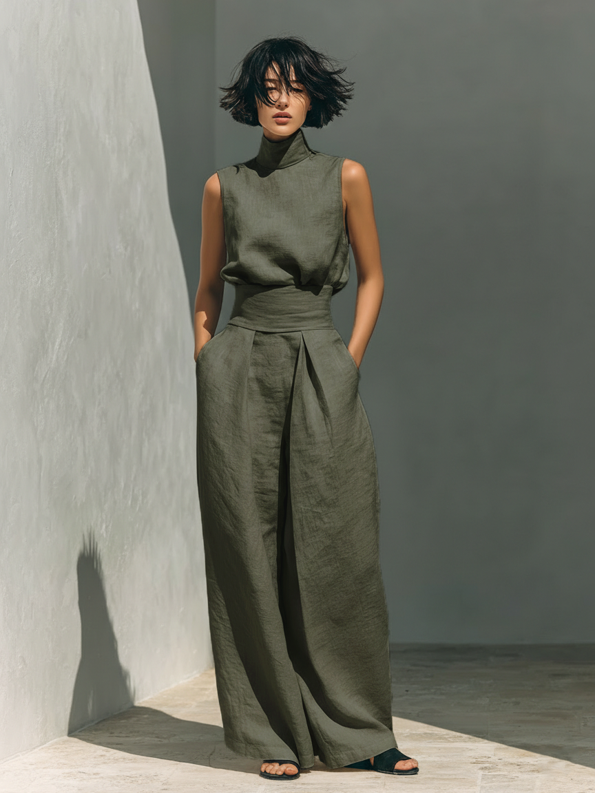 María | Ensemble Débardeur et Pantalon Large