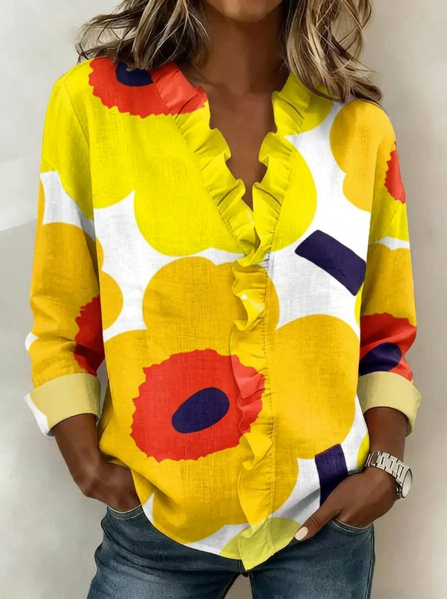 Helena | Élégante Blouse d'Été en Lin