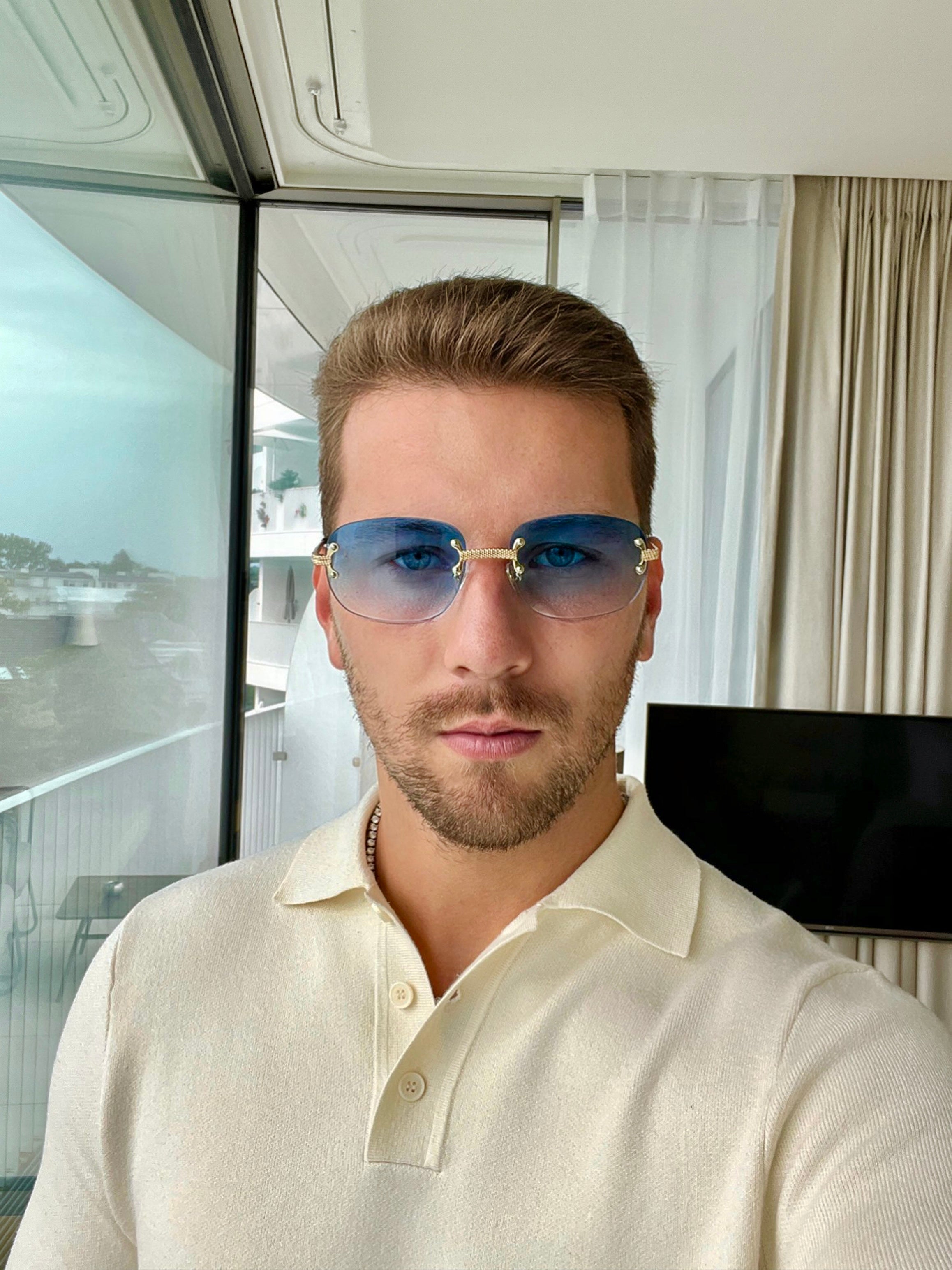 ALESIO | Lunettes de Soleil Bleu Ciel