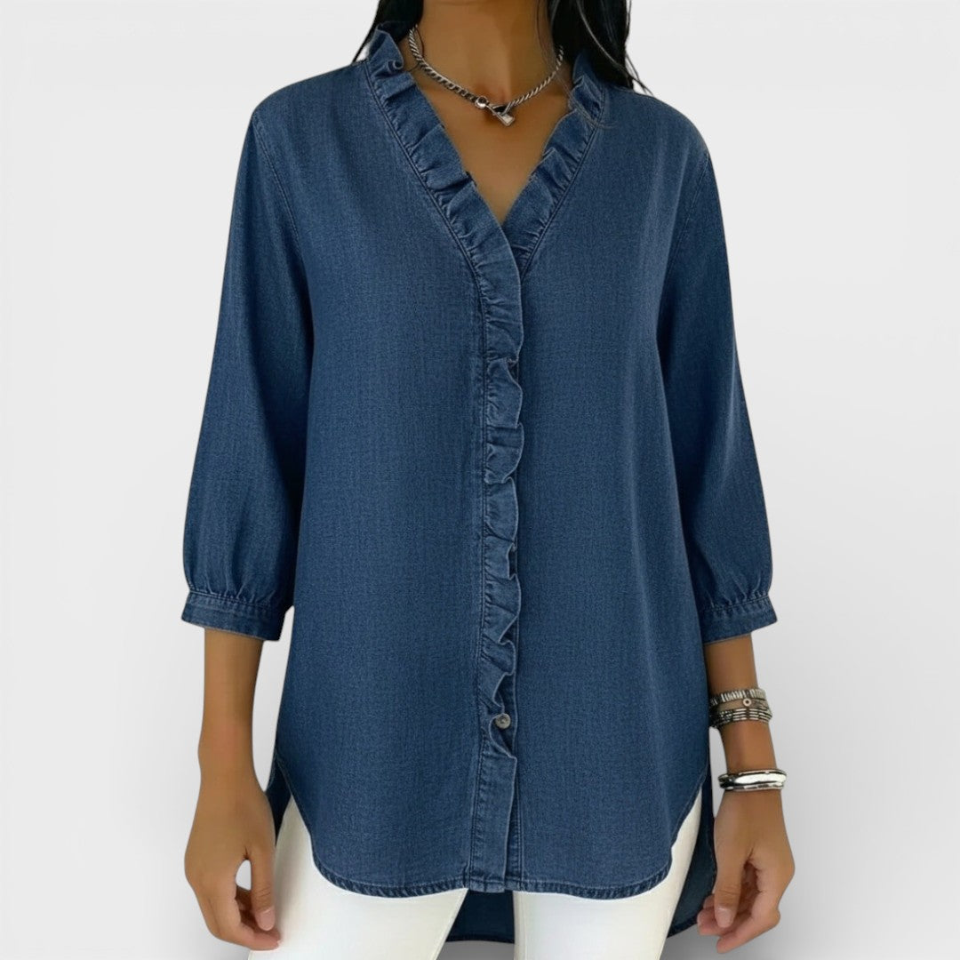 Elena™ | Blouse Élégante à Volants