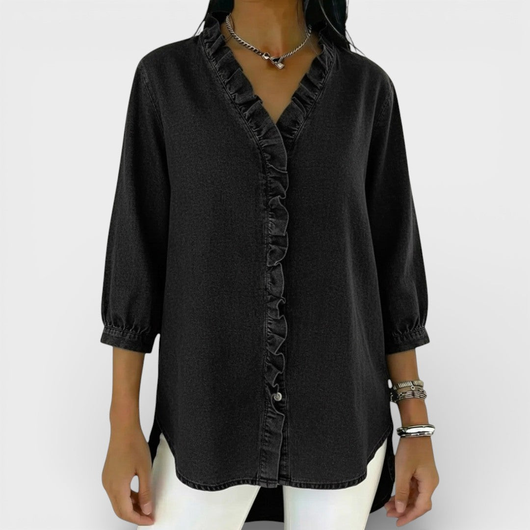 Elena™ | Blouse Élégante à Volants